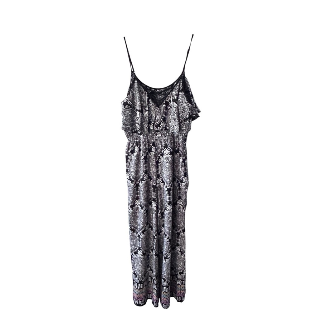 Angie Womens Sleeveless Jumpsuit Black Geometric Print - Picture 6 of 13